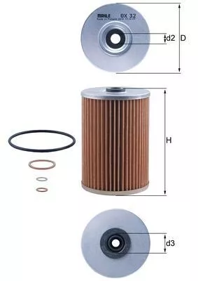 Oil Filter KNECHT OX 32D)