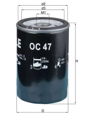 Oil Filter KNECHT OC 47 OF)