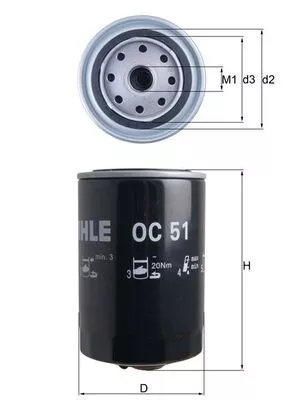 Oil Filter KNECHT OC 51)