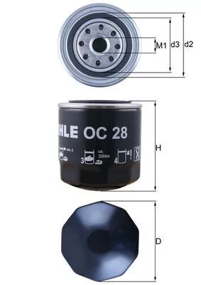 Oil Filter KNECHT OC 28)