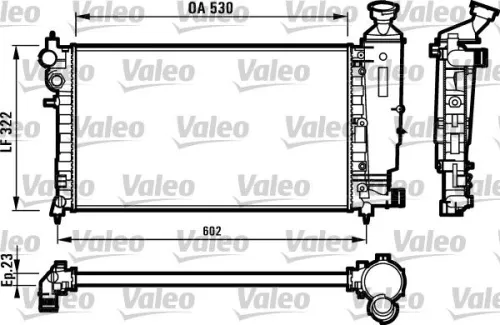 Radiator, motorkoeling VALEO 731526)
