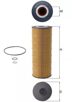 Oliefilter KNECHT OX 168D)