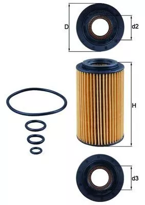 Oil Filter KNECHT OX 153/7D)
