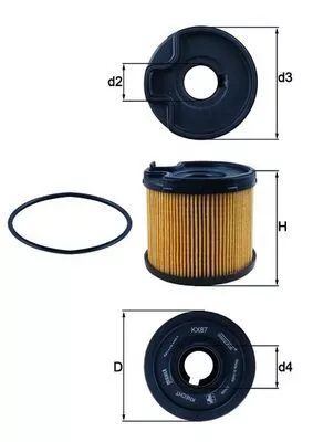 Fuel Filter KNECHT KX 87D)