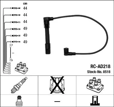 Ontstekingskabelset NGK 0518)