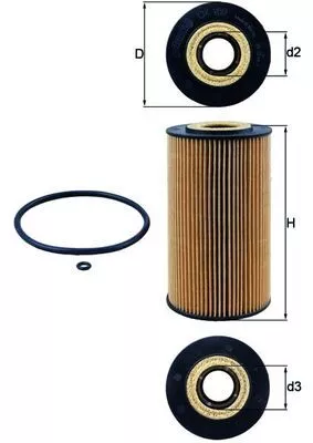 Oliefilter KNECHT OX 169D)