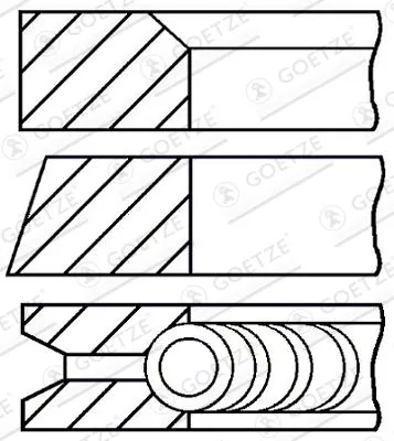 Zuigerveerenset GOETZE ENGINE 08-502200-00)