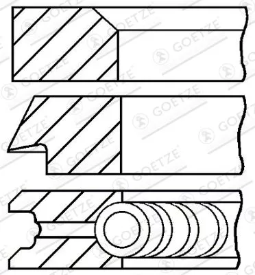 Zuigerveerenset GOETZE ENGINE 08-215300-10)