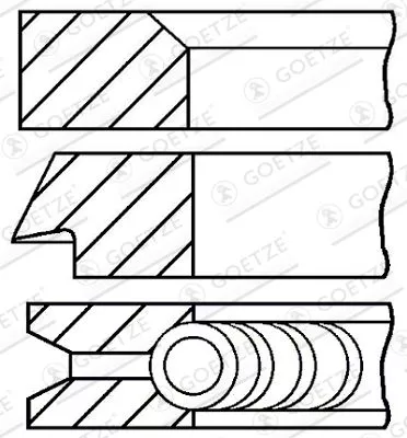 Zuigerveerenset GOETZE ENGINE 08-154400-00)