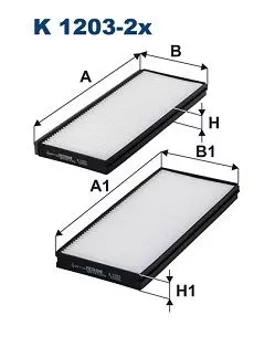 Filter, cabinelucht FILTRON K 1203-2x)