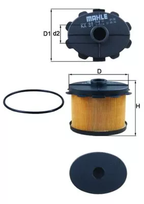 Brandstoffilter KNECHT KX 84D)