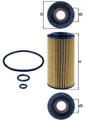 Oil Filter KNECHT OX 179D)