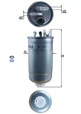 Fuel Filter KNECHT KL 147D)