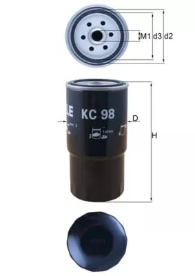 Fuel Filter KNECHT KC 98)