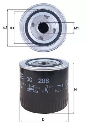 Oil Filter KNECHT OC 288)