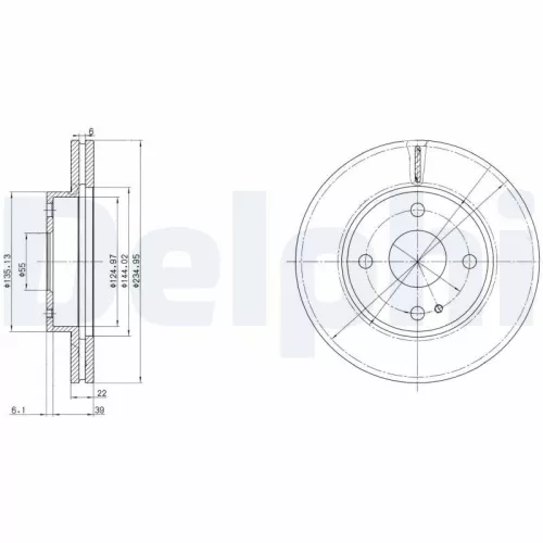 Remschijf DELPHI BG2629)