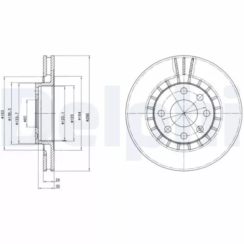 Remschijf DELPHI BG2443)