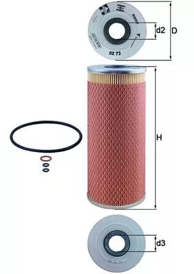 Oliefilter KNECHT OX 72D)