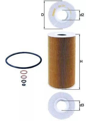 Oliefilter KNECHT OX 126D)