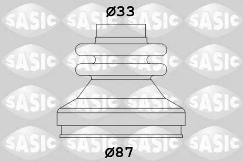 Balgset, aandrijfas SASIC 2873783)