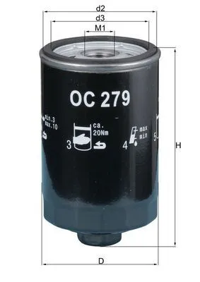 Oil Filter KNECHT OC 279)