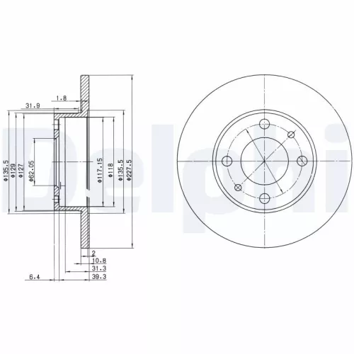 Remschijf DELPHI BG2147)