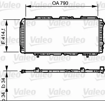 Radiator, engine cooling VALEO 731611)