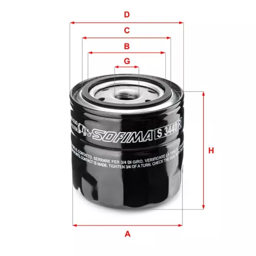 Oil Filter SOFIMA S 3440 R)