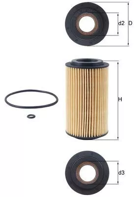 Oil Filter KNECHT OX 153D1)
