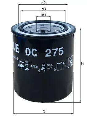 Oil Filter KNECHT OC 275)
