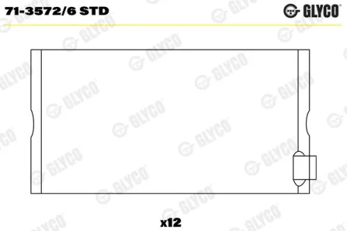 Drijfstanglager GLYCO 71-3572/6 STD)