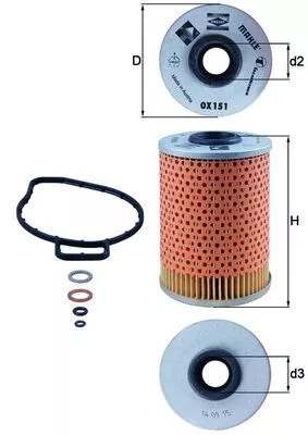 Oliefilter KNECHT OX 151D)