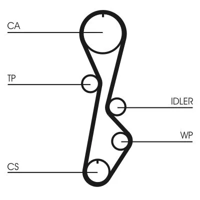 Distributieriem CONTINENTAL CTAM CT774)