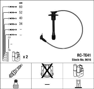 Ontstekingskabelset NGK 9616)
