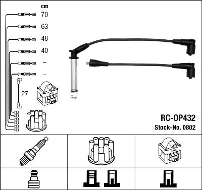 Ontstekingskabelset NGK 0802)