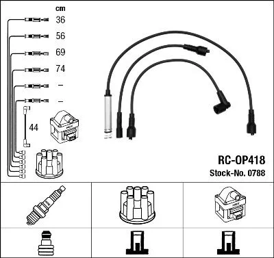 Ontstekingskabelset NGK 0788)