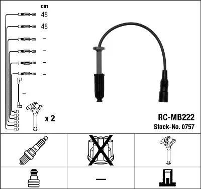 Ontstekingskabelset NGK 0757)