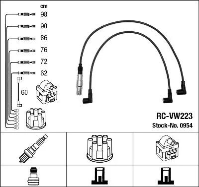 Ontstekingskabelset NGK 0954)