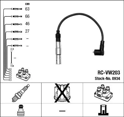 Ontstekingskabelset NGK 0934)