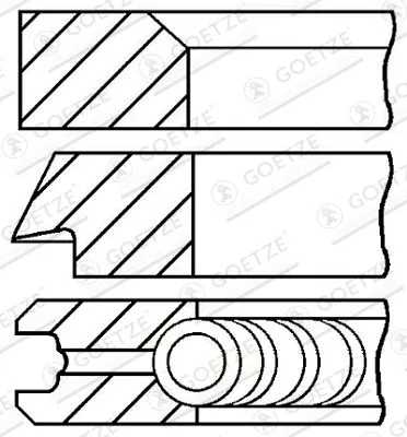 Zuigerveerenset GOETZE ENGINE 08-287500-00)
