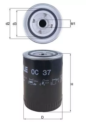 Oil Filter KNECHT OC 37)