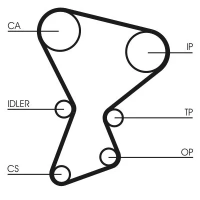 Distributieriem CONTINENTAL CTAM CT545)