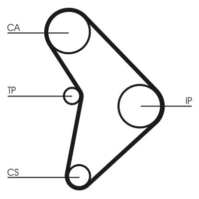 Distributieriem CONTINENTAL CTAM CT592)