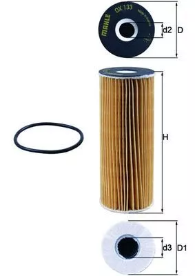 Oliefilter KNECHT OX 133D)