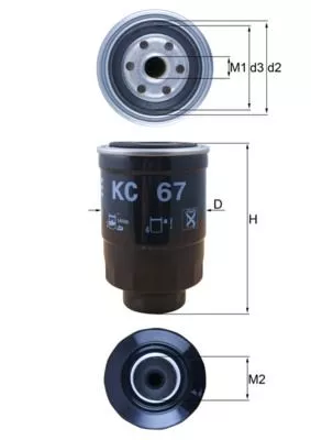 Fuel Filter KNECHT KC 67)