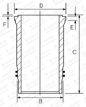 Cilindervoering GOETZE ENGINE 14-452920-00)