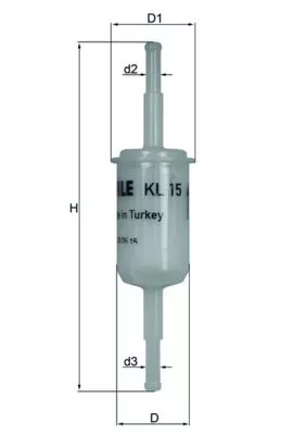 Fuel Filter KNECHT KL 15 OF)