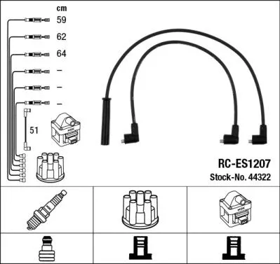 Ontstekingskabelset NGK 44322)