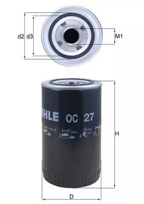 Oil Filter KNECHT OC 27)