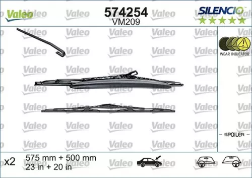 Ruitenwisser VALEO 574254)
